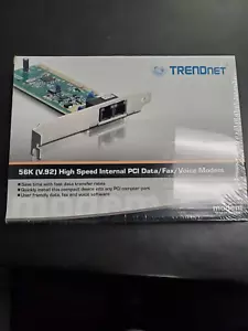 TRENDnet TFM-PCIV92A 56K High Speed Internal PCI Modem - Data/Fax/Voice - New - Picture 1 of 2