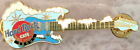Hard Rock Cafe SEOUL 2000 CHRISTMAS PIN Blue Guitar with Piles of Snow HRC #8605