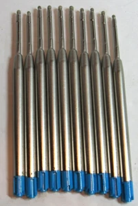 10 BOLÍGRAFOS ESTILO PARKER AZUL-MEDIANO .7MM-CUERPO DE METAL-AJUSTE RETRO 51 - Imagen 1 de 1