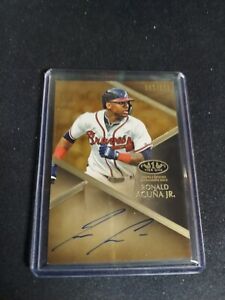 2019 Topps Tier One Ronald Acuna Jr. Autograph Authentic On Card Auto #82/125!!