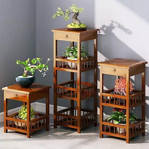 Beistelltisch Antik Couchtisch Nachttisch Konsolentisch mit Schublade Holz S/L - Bild 1 von 24