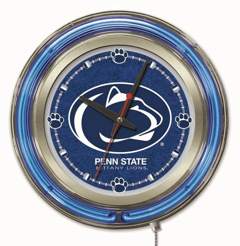 Penn State University Clock w/ Double Neon Ring Cover
