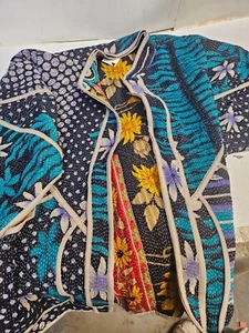 Chaqueta Kantha 21 Tara Brooklyn India Sudeste Asiático Invierno Manga Larga - Mediana - Imagen 1 de 4