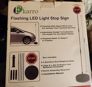 LED Flashing STOP Sign Garage Parking Assistant - Picture 1 of 2