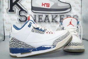 Air Jordan 3 Retro OG (2016) EU 41 US 8 Cement True Blue 854262-106 Mid Top - Foto 1 di 17