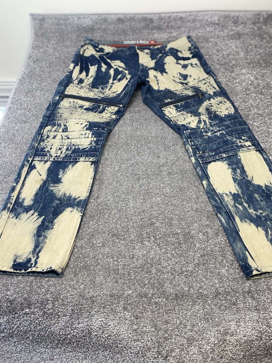 【2plan】Anthony rivet denim pants Stitches Jeans for Men for sale | eBay