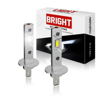 Par H1 Bombilla Faro LED REPUESTOS ACCESORIOS BOMBILLAS HAZ ALTO/BAJO SÚPER BRILLANTE Foto 1 de 4