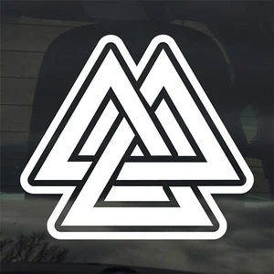 Valknut Viking Norse Symbol Custom Vinyl Sticker Decal Odin Thor Death Valhalla - Picture 1 of 3