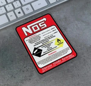 NOS NITRO STICKER VINYLE Laminé Autocollant Auto Tuning NOS NITROUS - Foto 1 di 3