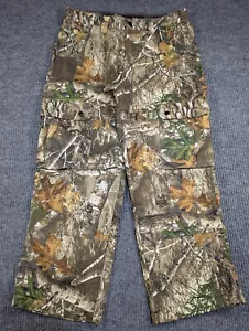 Realtree Pants Mens M Edge Camo Flap Pocket Cargo 360 Performance Hunting 34x27 - Picture 1 of 13
