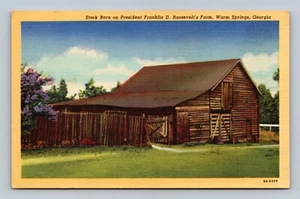 Postkarte Stock Scheune auf Präsident Franklin Roosevelts Farm, warme Quellen, GA - Bild 1 von 2