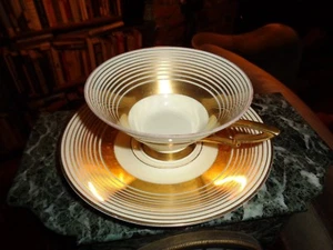 WALDERSHOF BAVARIA GERMANY GOLD Deco-VERYRARE CUP SAUCER -mAGNIFICENT - Picture 1 of 12