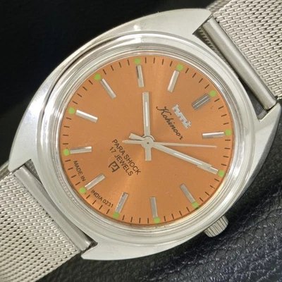 RELOJ DE COLECCIÓN CUERDA MANUAL HMT KOHINOOR INDIO PARA HOMBRES ESFERA COLOR MARRÓN a441015-1 - Imagen 1 de 4