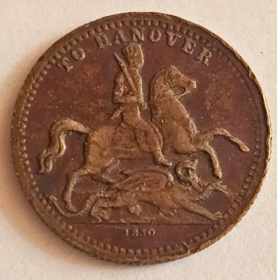 1830 Cumberland Jack Token - Victoria To Hanover rare - Image 1 of 2