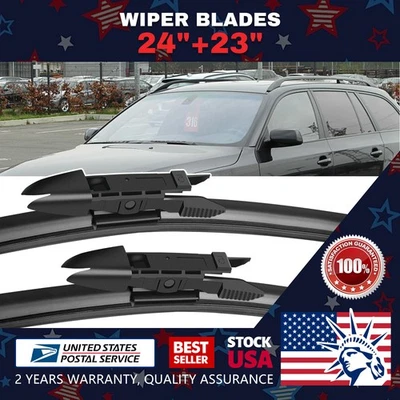 Juego de escobillas limpiaparabrisas duraderas de coche 24""+23"" para BMW 545i,525i M54 2004-2005,530i M54 Foto 1 de 4