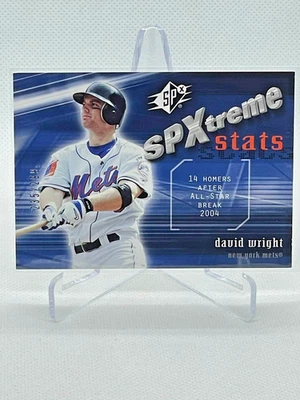 2005 SPx DAVID WRIGHT /299 SPXtreme Stats Upper Deck SP Card SS-DW Mets Baseball - Image 1 of 2