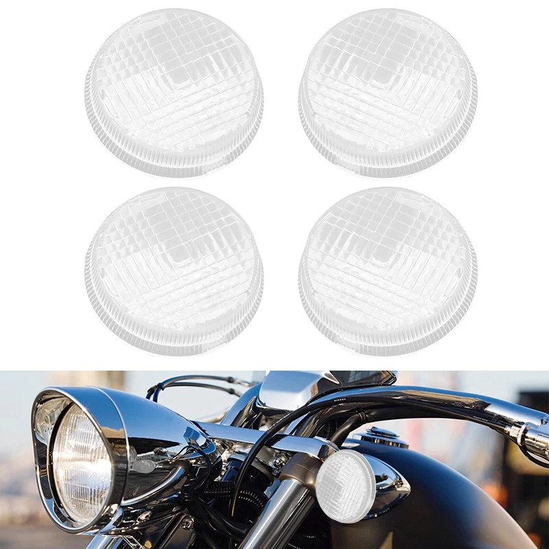 4PCS Turn Signal Light Clear Lens Cover For Honda 750 VT1100C2 VT1300CX VTX1800R Foto 1 de 4