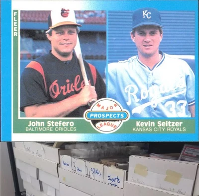1987 Fleer #652 John Stefero / Kevin Seitzer - JL - Image 1 of 2