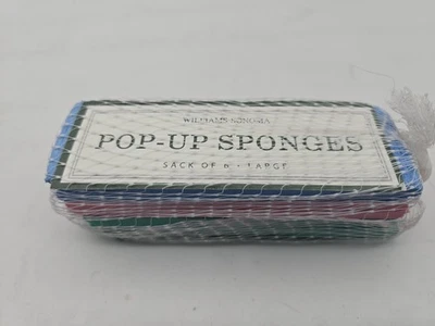 Williams Sonoma Pop-Up Sponges Large Set of 6 NOS Multicolor - Image 1 of 2