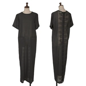 Y's Back See-through Damask Design Short Sleeve Dress Size 3(K-164415) - Picture 1 of 12