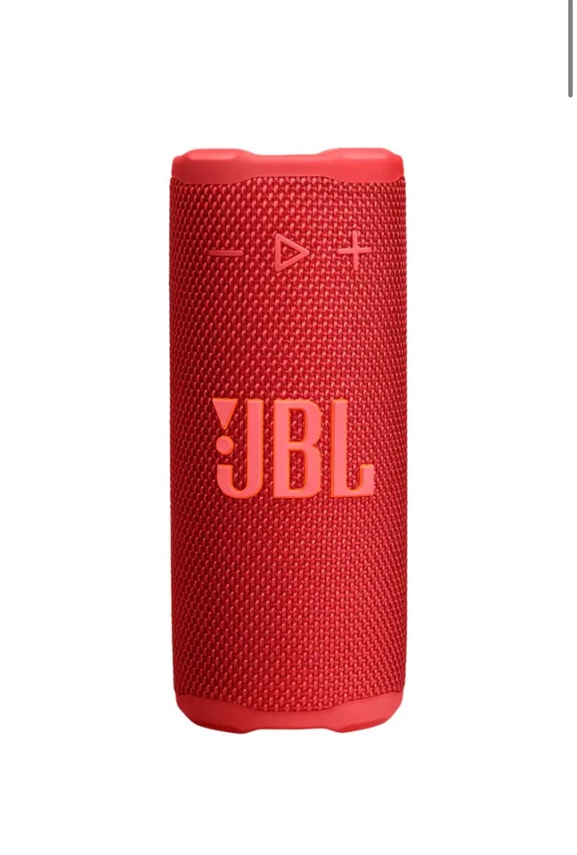 JBL Grip Compact Bluetooth speaker with bold JBL Pro Sound and ambient light Red