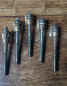 X5 CROCHETS et TIRANTS SLINGERLAND RADIO KING COLLAR HOOKS / TENSION RODS lot 2 - Imagen 1 de 4