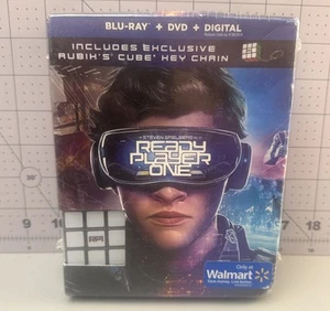Ready player One Walmart Exclusive Rubik’s Cube Keychain. Blu ray / DVD Sealed - Picture 1 of 7