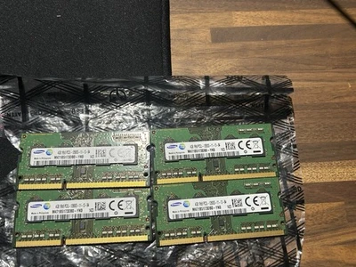 Lote de SAMSUNG 16GB 4x8GB 1RX8 PC3L-12800S DDR3-1600MHZ M471B5173DB0-YKO SODIMM Foto 1 de 3