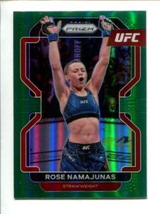 2022 Panini Prizm UFC Green Prizm #142 - Rose Namajunas - Picture 1 of 3