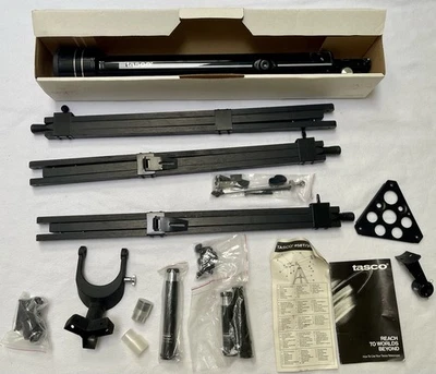 Tasco Telescope Black #58T/302058 Original Box Untested 1994 Vintage Trifold  - Image 1 of 4