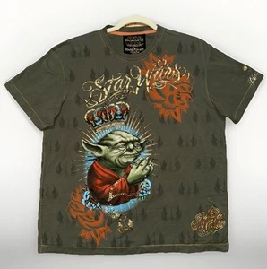 Vtg 2008 Marc Ecko x Star Wars Yoda T-Shirt Single Stitch AOP Ultra Rare - L - Picture 1 of 10