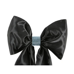 100 Light Blue Rhinestone Bow Covers - 8 Row - wedding chair sash reusable - Picture 1 of 5