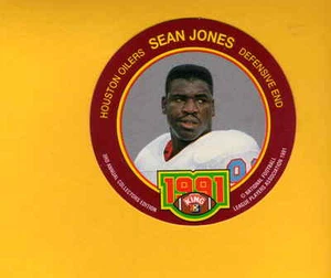 1991 King B SEAN JONES Houston Oilers Rare Disc Card Mint - Picture 1 of 1