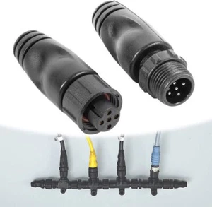 (2PCS) Marine For NMEA 2000 Terminators M12 Male Female 5 Pin IP67 Waterproof - Picture 1 of 7