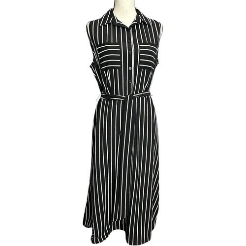 Abito ALYX 6 righe colletto nero midi