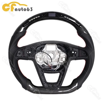  Volante LED de fibra de carbono real para Seat Leon Cupra Mk2 Tarraco Arona 14-18 Foto 1 de 4