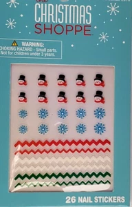 the CHRISTMAS SHOPPE 26ct Nail Stickers - SNOWMAN - Picture 1 of 1