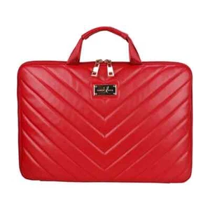 Sandy Lisa SLCPR-SLRD-14 14" Notebook Bag Chevron Capri Sleeve w Handle RED - Picture 1 of 6