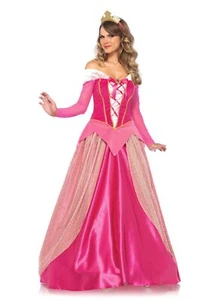 Leg Avenue 2PC.Sleeping Princess,satin long ball gown and golden crown - Picture 1 of 2