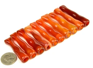 5pcs Handmade 2" Red Agate / Carnelian Stone Cigarette Holders Wholesale - Picture 1 of 5
