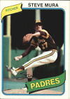 1980 Topps San Diego Padres Baseball Card #491 Steve Mura Dp - Ex-Mt
