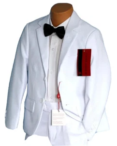 2-Teiliger Kinderanzug Jungen Kinder Anzug weiß 110, 116, 140, 146, Neu - Bild 1 von 5