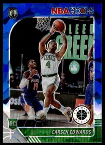 2019  Hoops Premium Stock #227 Carsen Edwards Blue Ice Prizm