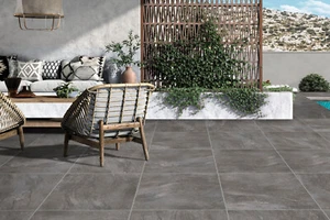 40 m² Feinstein-Terrassenplatten Grau 60x60 cm Keramik Terrassenfliesen Terrasse - Bild 1 von 2