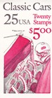 U.S. BOOKLET OF 20 SCOTT BK164 1988 25CT CLASSIC CARS MINT P1 U.S. BOOKLET OF 20 SCOTT BK164 1988 25CT CLASSIC CARS MINT P1