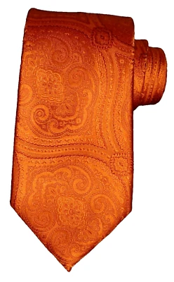 CORBATA HECHA A MANO CONDESA MARA SEDA DISEÑO PAISLEY SÓLIDO Foto 1 de 4