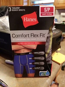 Hanes Mens 1 pair Tagless Boxer Briefs, Comfort Flex Fit Mesh, Wicking Small - Picture 1 of 2