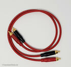 RCA Phono Audio Cable Van Damme Pro Silver Plated Pure OFC Red Lead 0.5M Pair 