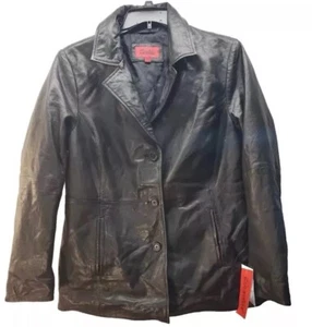 Excelled Collection Leather Jacket Womens 3X Black 100% Real Leather NWT - Picture 1 of 4
