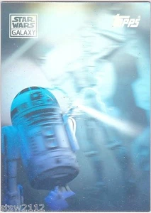 STAR WARS TOPPS GALAXY SERIES 2 FACTORY SET EXCLUSIVE HOLOGRAM INSERT R2D2 C3PO - Picture 1 of 2